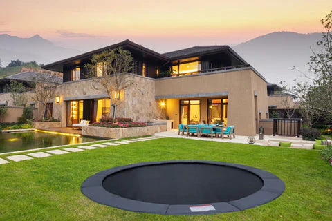 In-ground trampoline Drainage