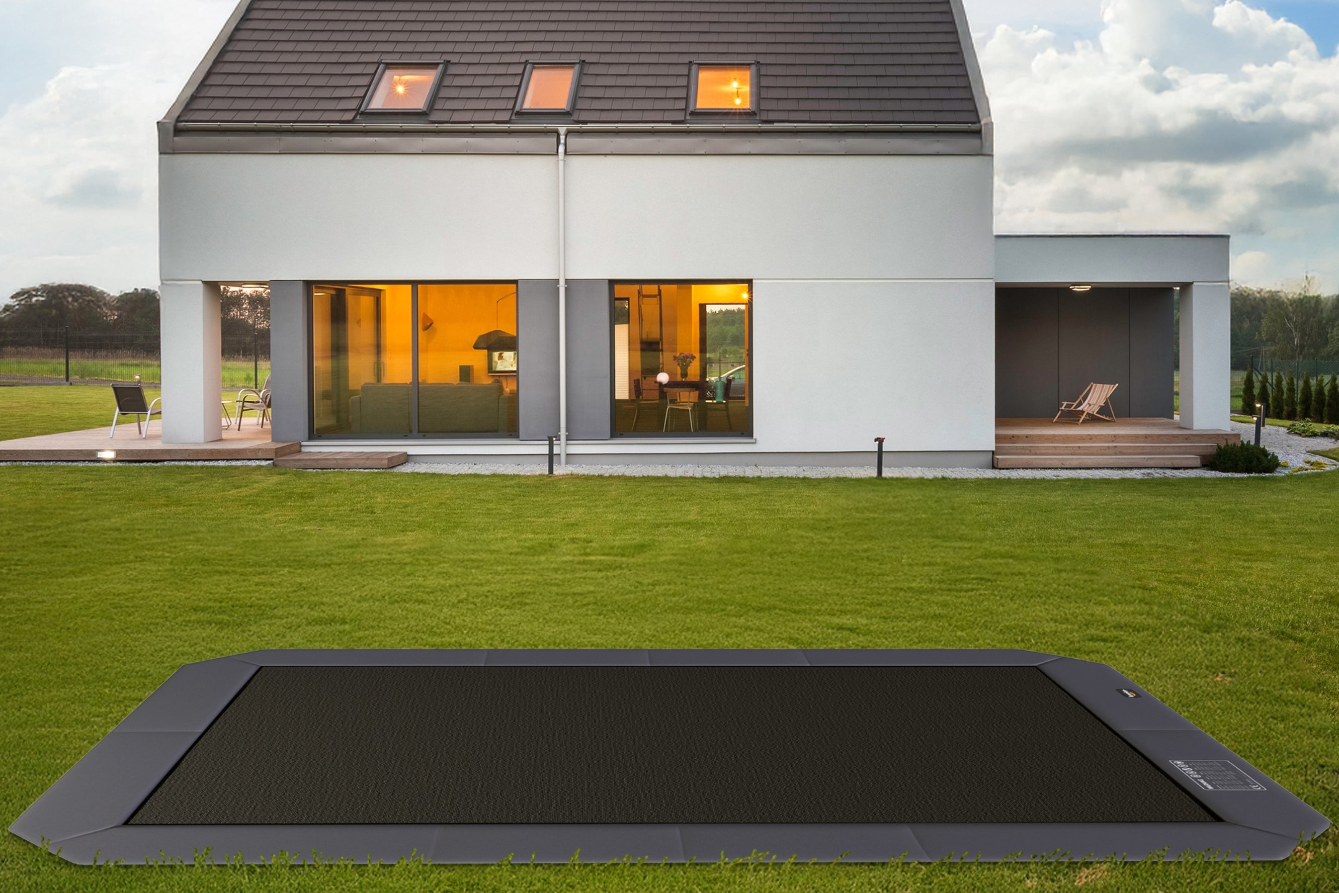 Rectangular 12x18ft Inground Trampoline