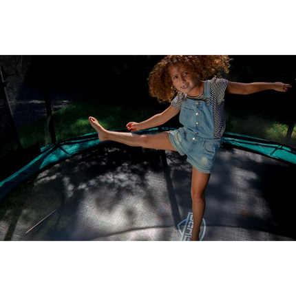 BERG Champion 11' Round Above Ground Trampoline + Safety Net Deluxe