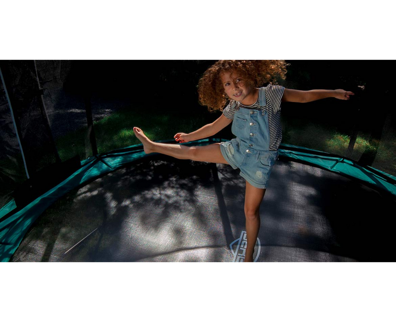 BERG Champion 11' Round Above Ground Trampoline + Safety Net Deluxe