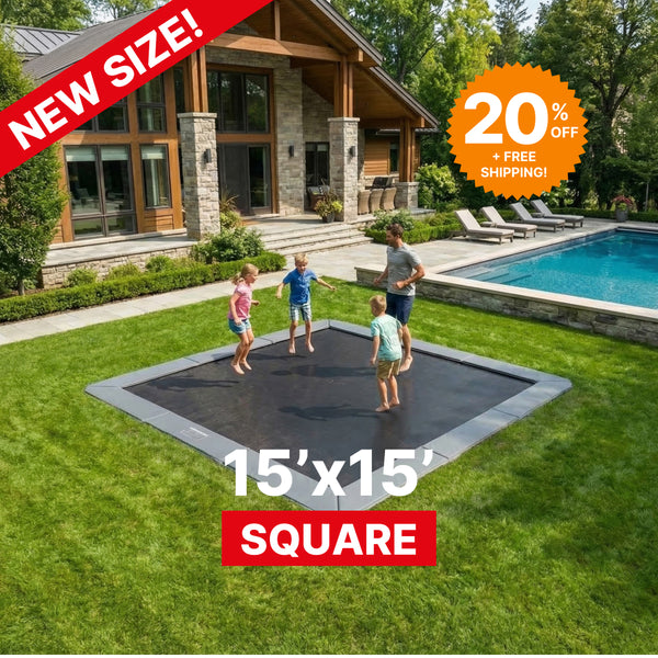 15x15 Square Avyna Pro-Line Max In-Ground Trampoline