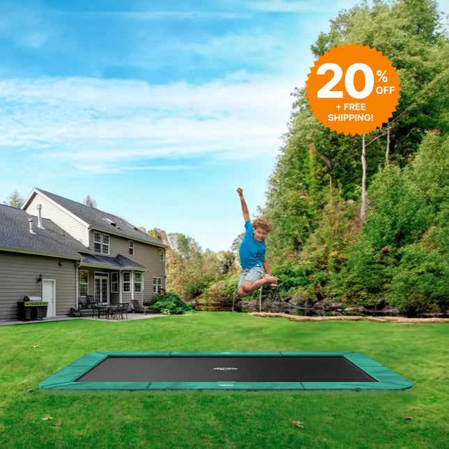 BERG Ultim Champion 10'x16' Rectangle In-Ground Trampoline