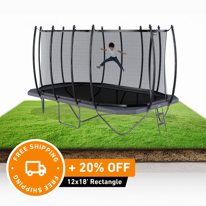 12x18' Rectangle Trampoline Pro-Line MAX Avyna Above Ground with Enclosure