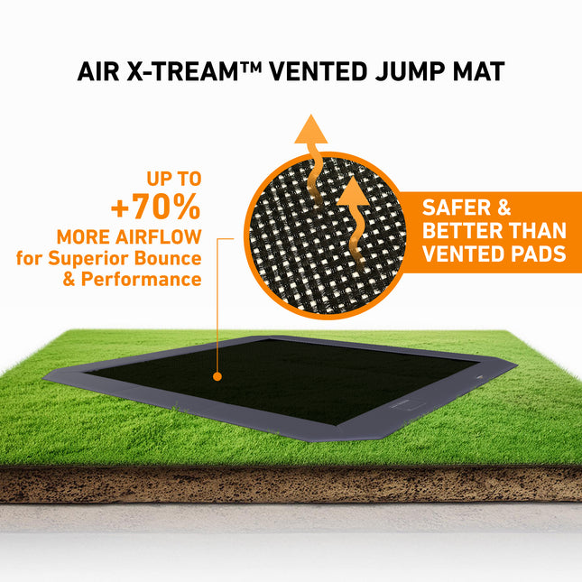 Spring Bundle! 15x15' Square Pro-Line MAX Avyna In-Ground Trampoline + LED + Cover