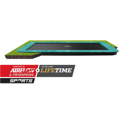  BERG Ultim Champion Trampolines | 10'x16' Rectangle FlatGround Trampoline