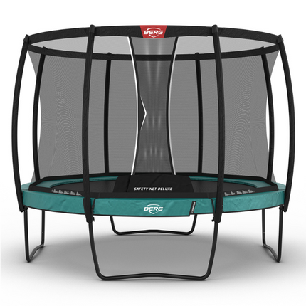 BERG Champion 11' Round Above Ground Trampoline + Safety Net Deluxe