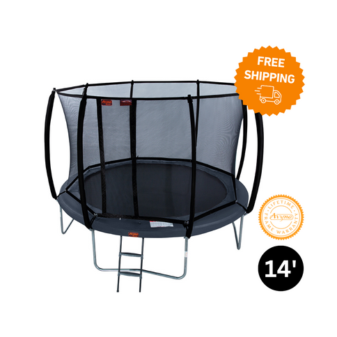14' Trampoline Round Pro-Line Avyna Above Ground With Enclosure