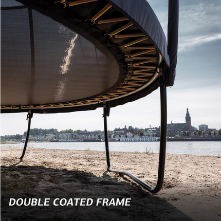 BERG Champion 14' Round Above Ground Trampoline + Safety Net Deluxe