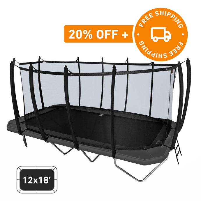 12x18' Rectangle Trampoline Pro-Line MAX Avyna Above Ground with Enclosure