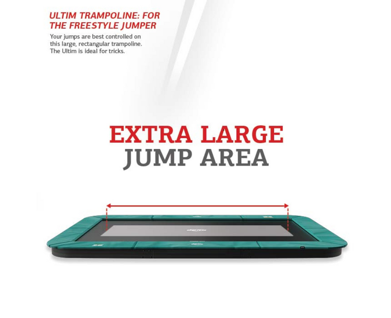  BERG Ultim Champion Trampolines | 10'x16' Rectangle FlatGround Trampoline
