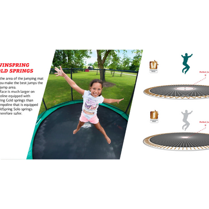 BERG Champion 11' Round Above Ground Trampoline + Safety Net Deluxe