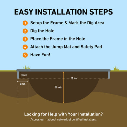 Trampoline installation steps