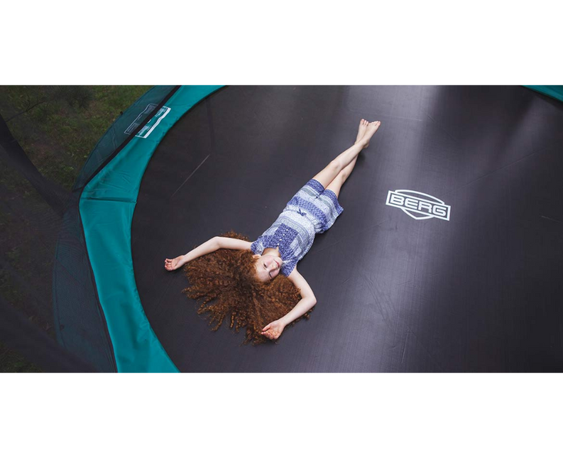 BERG Champion 14' Round Above Ground Trampoline + Safety Net Deluxe