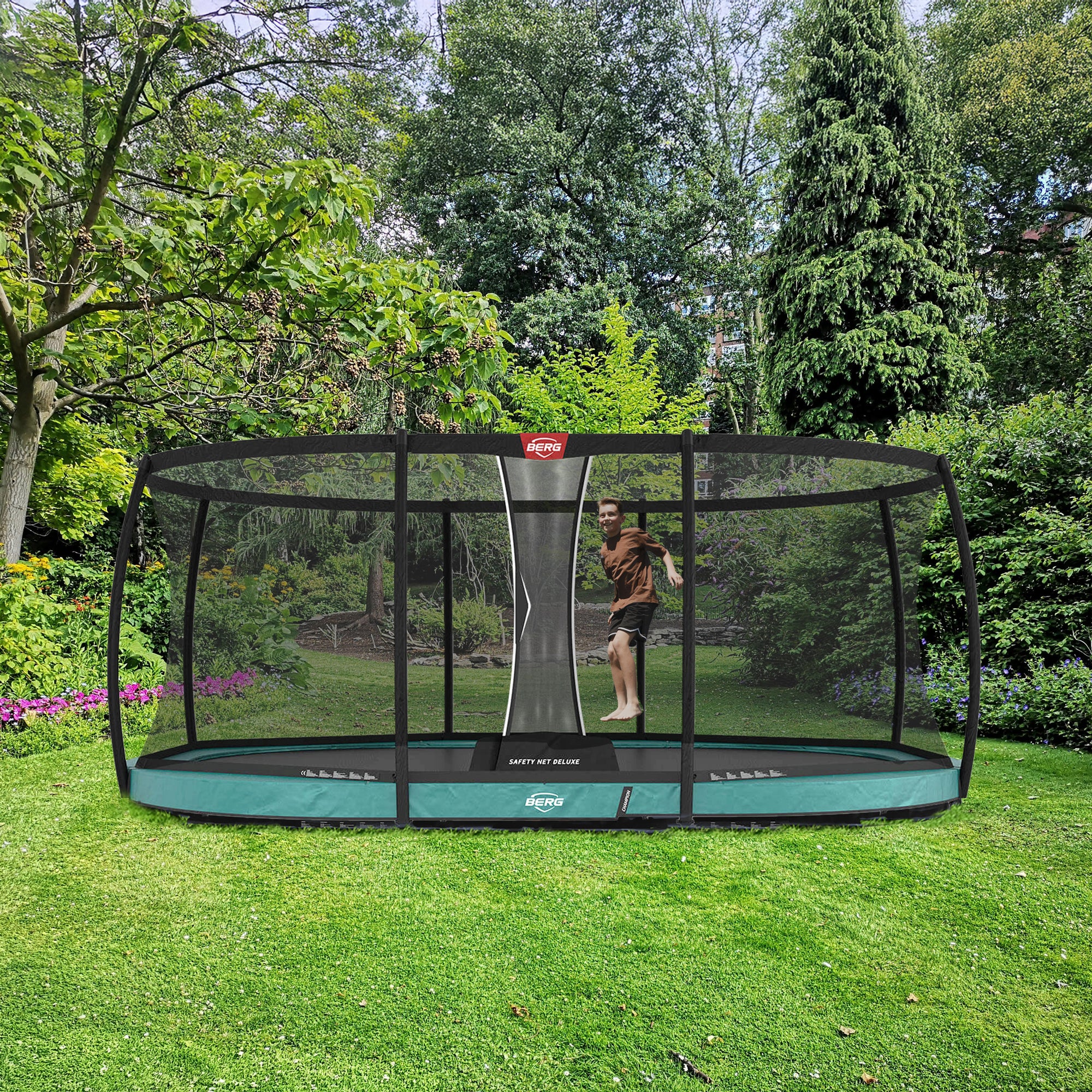BERG 17' Oval In-ground Trampoline | 17' Oval Trampoline