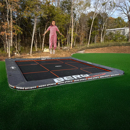 BERG Ultim Pro Bouncer 16.5'x16.5' Square In-Ground Trampoline