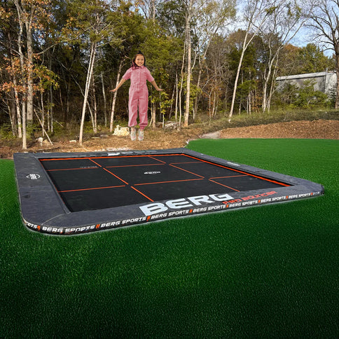 BERG Ultim Pro Bouncer 16.5'x16.5' Square In-Ground Trampoline