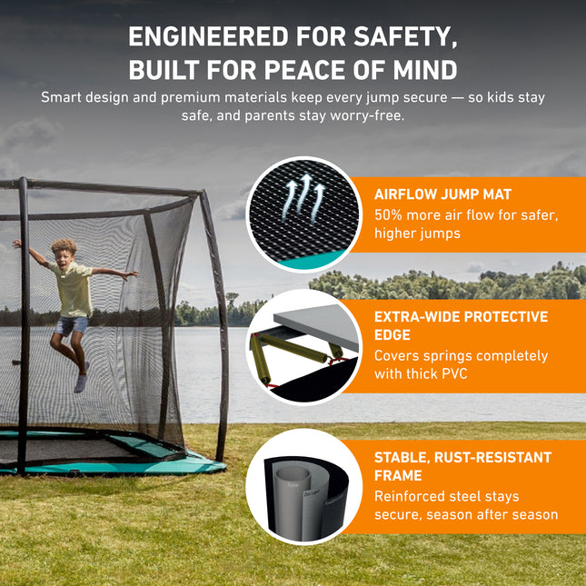 BERG Ultim Champion 10'x16' Rectangle In-Ground Trampoline