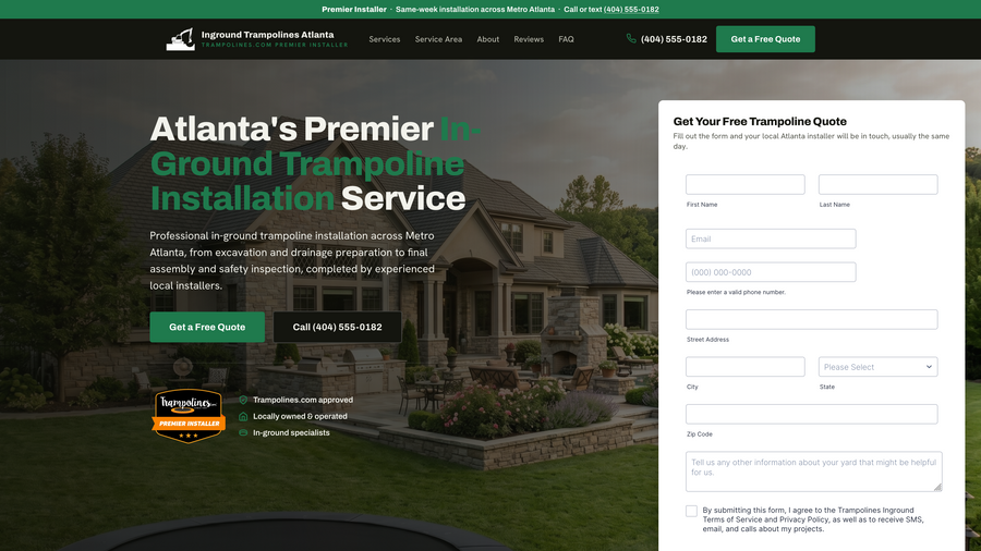Example partner website