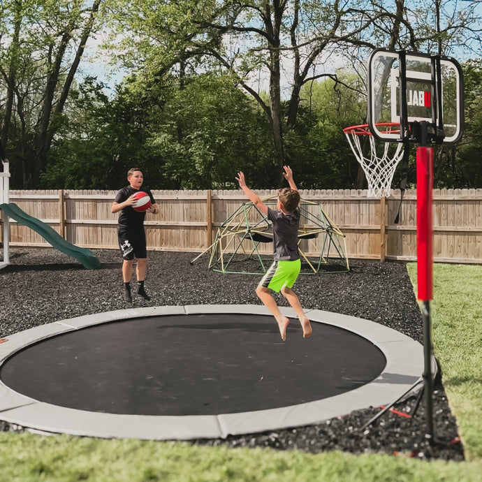 Inground Trampoline Basketball Hoop