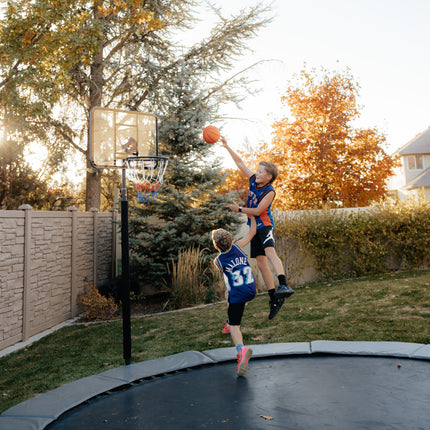 Ultimate Bundle! 15x15' Square Pro-Line MAX Avyna In-Ground Trampoline + LED + Hoop