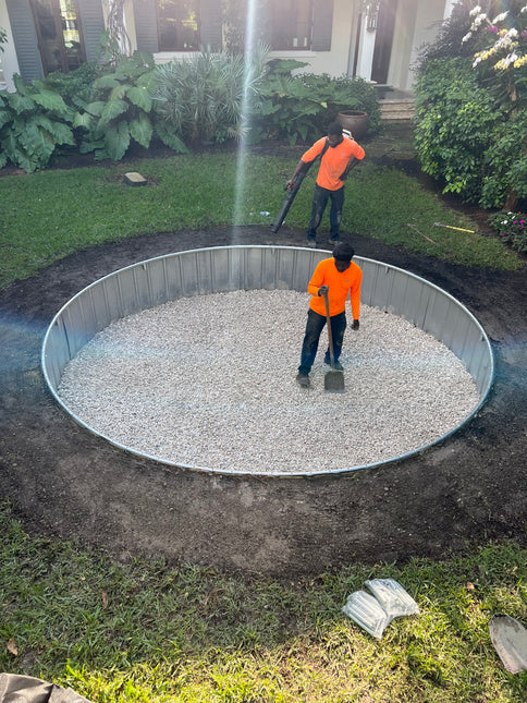 33" Metal Retaining Wall System For Inground Trampoline