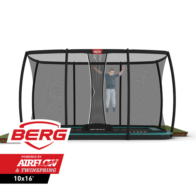 BERG Ultim Champion 10'x16' Rectangle In-Ground Trampoline