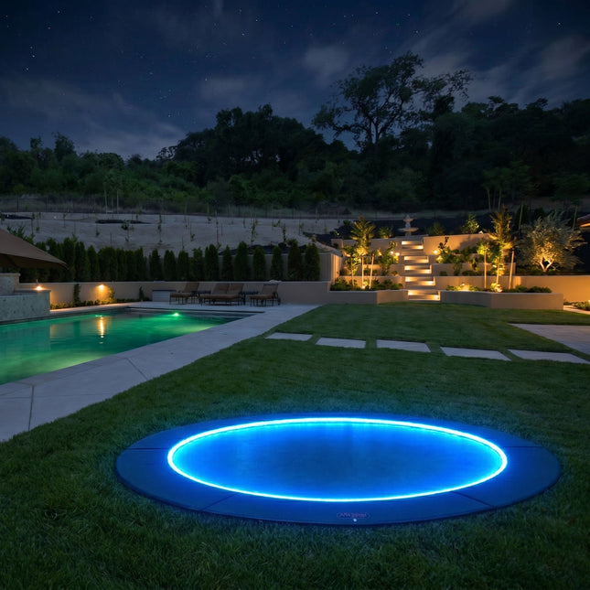 Spring Bundle! 12' Round Pro-Line In-ground Trampoline + LED Lights + Cover