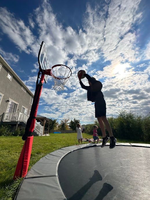Inground Trampoline Basketball Hoop