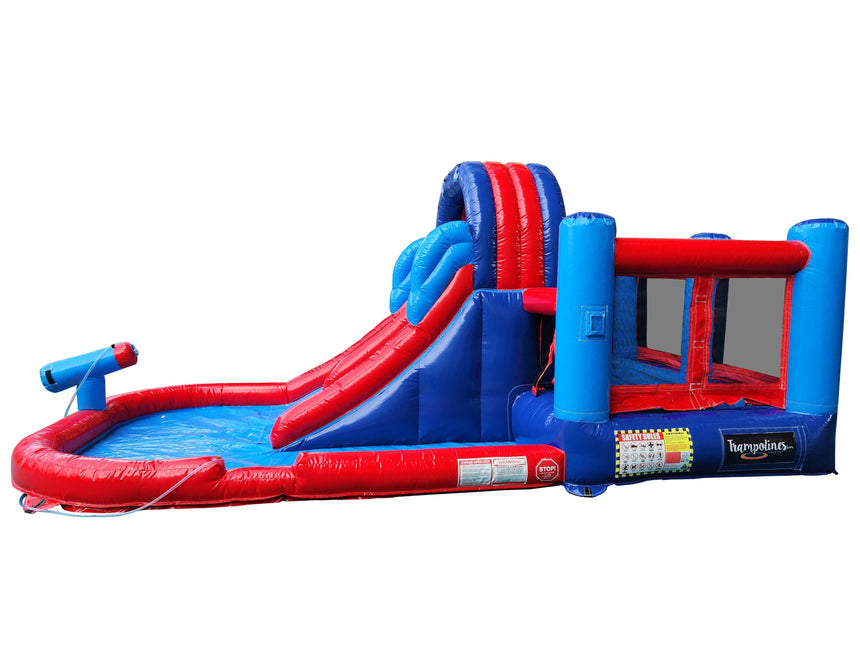 Waterslide with Bumpers and Splash Zone