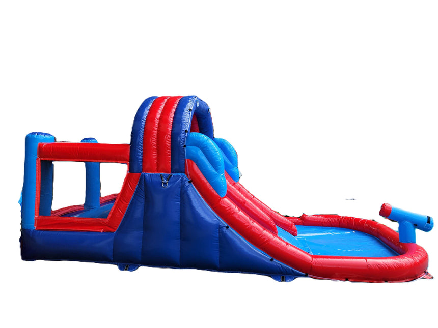 Waterslide with Bumpers and Splash Zone