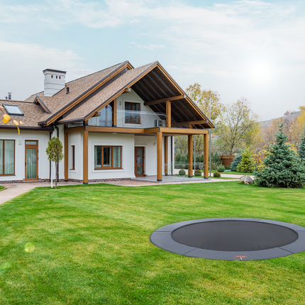 15' Round Pro-Line Inground Trampoline + LED Lights + Cover